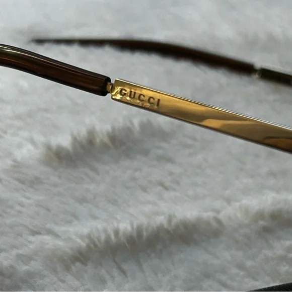 Gucci Italy GG1796S 3YGYT Rimless Sunglasses EUC Gold Frames Brown Lenses Gucci Italy GG1796S 3YGYT Rimless Sunglasses EUC Gold Frames  main image 4